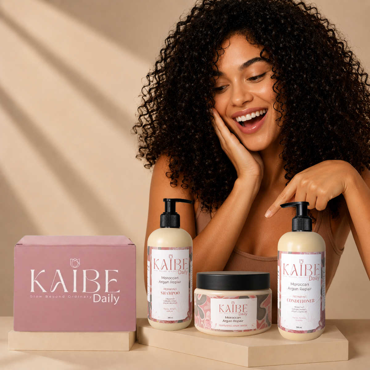 KAIBE 7-Day Repair Bundle — Shampoo + Conditioner + Hair Mask - Image 2